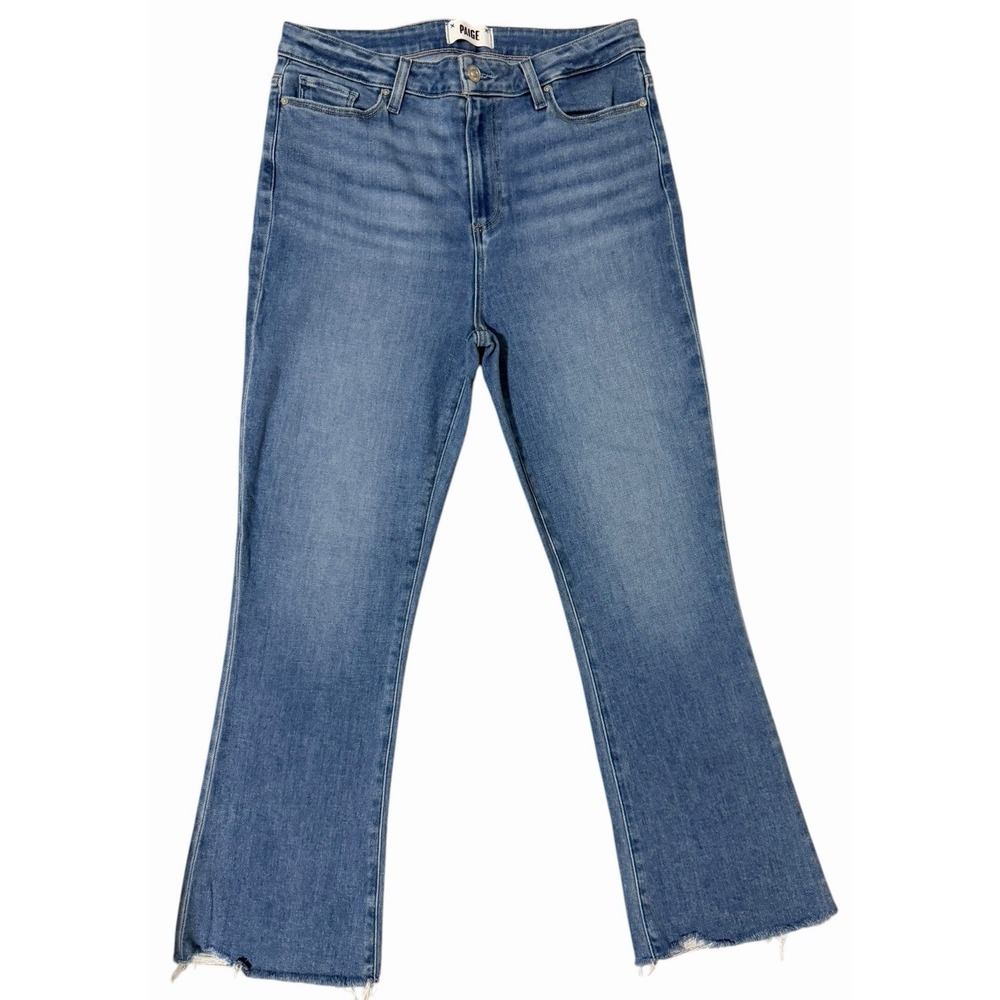 Paige Claudine Ankle Flare Jeans Darling w/ Siesta Hem Women's Size 31
